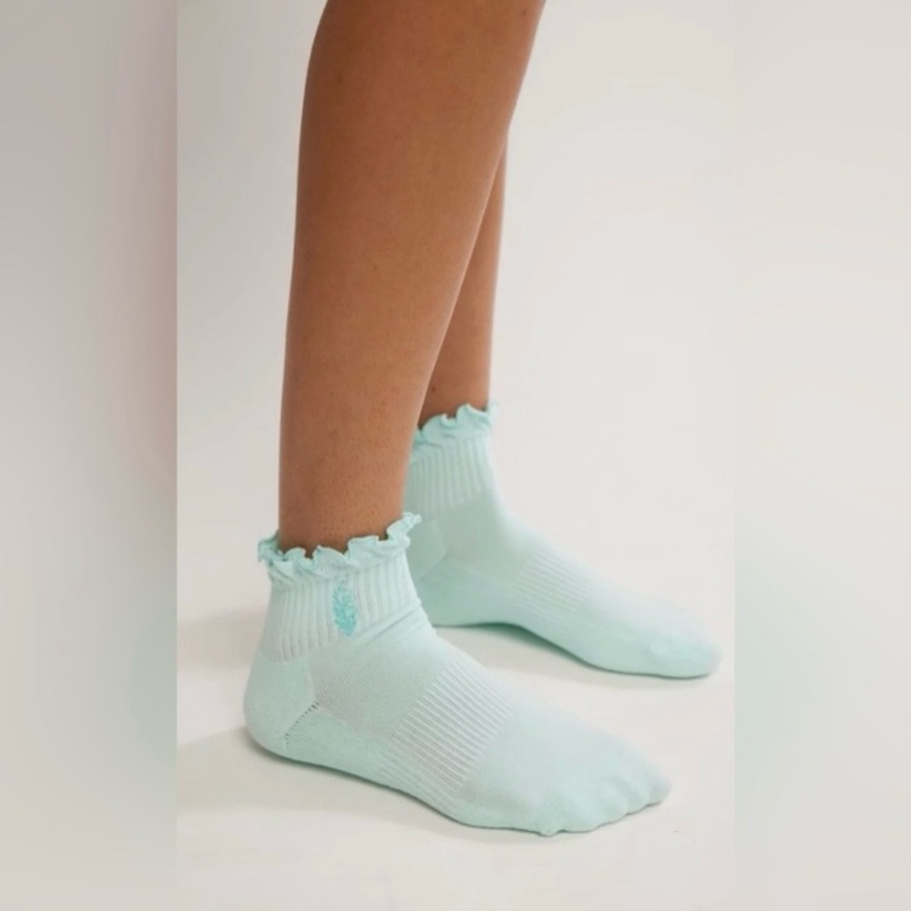 FP Movement by Free People Classic Ruffle Sport Socks (Pistachio) NWT